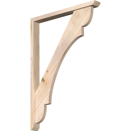 Ekena Millwork Olympic Slat Smooth Bracket w/ Offset Brace, Douglas Fir, 3 1/2"W x 32"D x 44"H BKT0402X32X44OLY06SDF